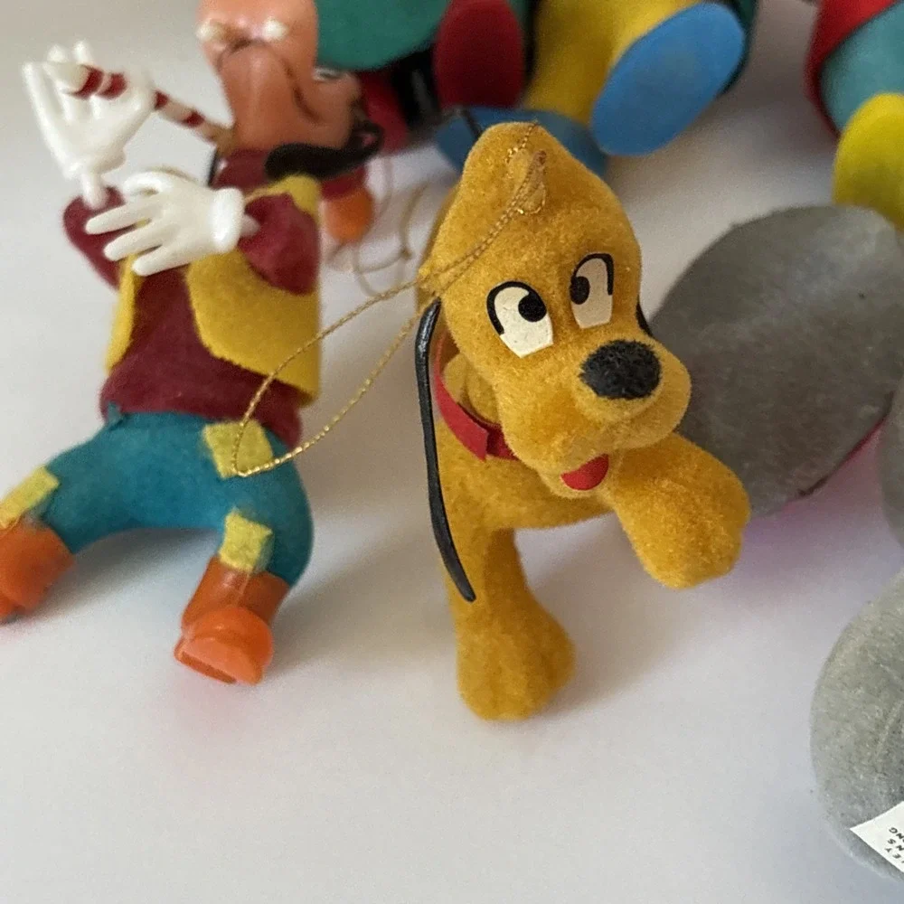 Vintage Walt Disney Snow White Dwarfs Goofy Dumbo Mickey Pluto Ornaments